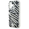Karl Lagerfeld KLHCP16SHZBPKCCK iPhone16 6.1 czarny/black hardcase IML Zebra Pattern & Cord